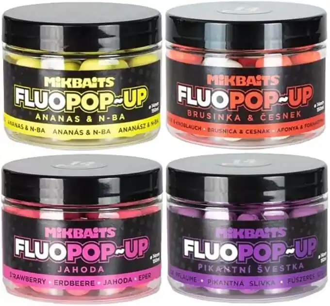 Nízká cena | Boilie MIKBAITS Fluo Pop Up 14 mm, 150 ml
