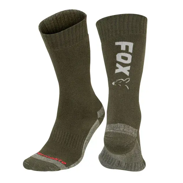 Fox Ponožky Green/Silver Thermolite long sock | Bezpečný nákup