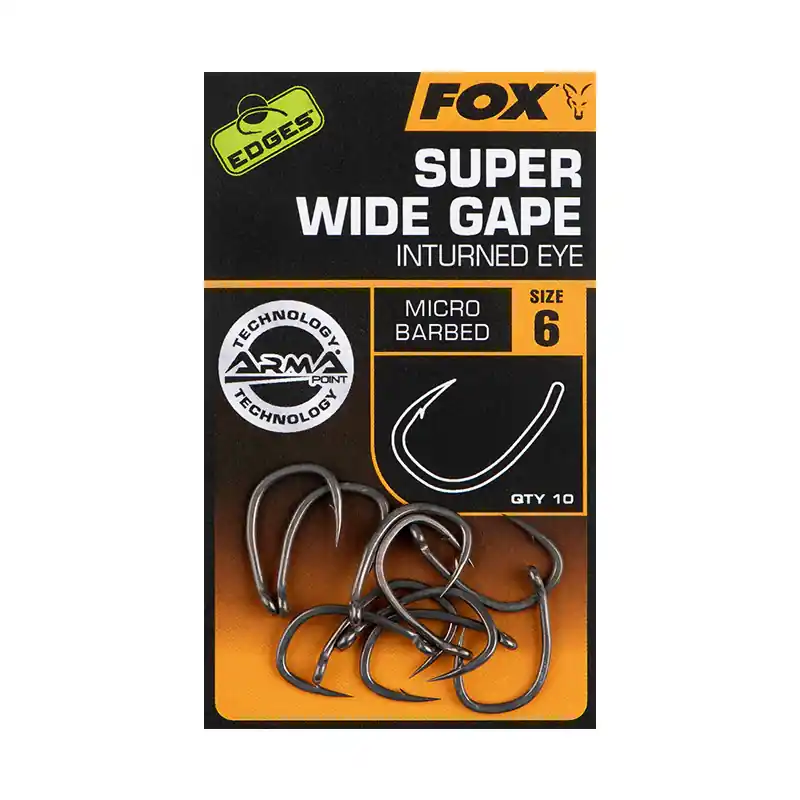 Fox Háčky Edges Armapoint Super Wide Gape (in-turned eye) 10ks - Kupte nyní