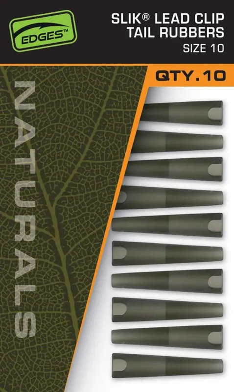Přímo z výroby - Fox Převleky Naturals Slik Lead Clips Tail Rubbers vel. 10, 10ks
