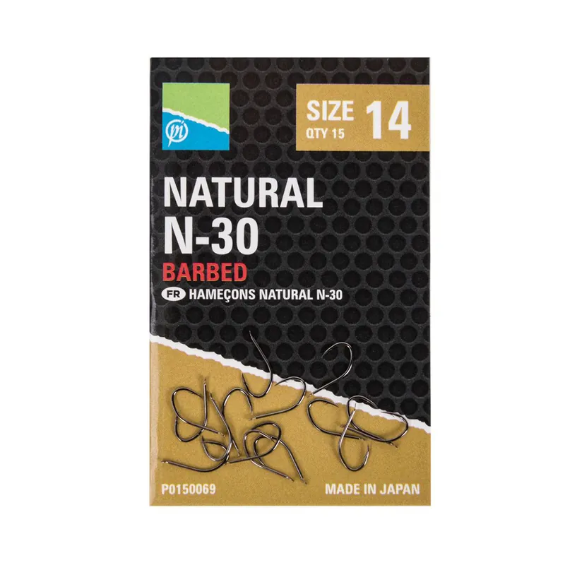 Preston Háčky Natural N-30 15ks - Speciální cena