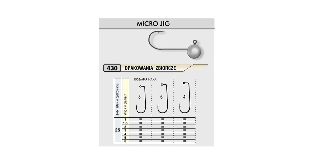 Jen tento týden - Kamatsu – Jigová hlavička MICRO 6g/vel.4