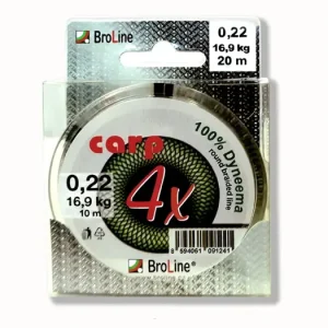 Výhodná cena | BroLine - CARP Dyneema Blister 0,10mm/2x10m zelená
