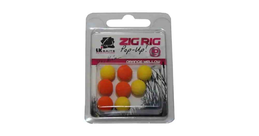 Nejprodávanější - LK Baits ZIG RIG Pop–Up 10 mm – Orange/Yellow