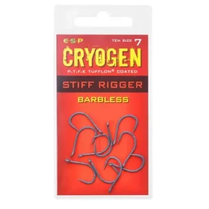 Nejlepší cena | ESP háčky Cryogen Stiff Rigger Barbless vel. 7 10ks