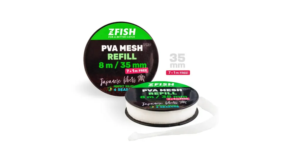 ZFISH Punčocha PVA PRO Refill 35 mm/7 + 1 m Zdarma! | Velmi žádaný produkt