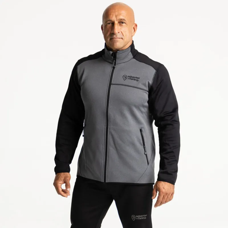 Adventer & fishing Hřejivá mikina Prostretch Steel & Black - Super nabídka