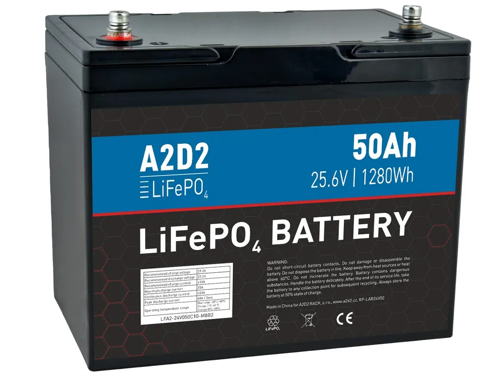 A2D2 Baterie LiFePO4 25,6V 50Ah M8 | Oblíbený produkt