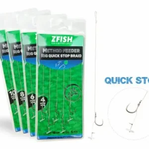 Rychle mizí - ZFISH Návazec Method Feeder Rig Quick Stop Braid vel.12