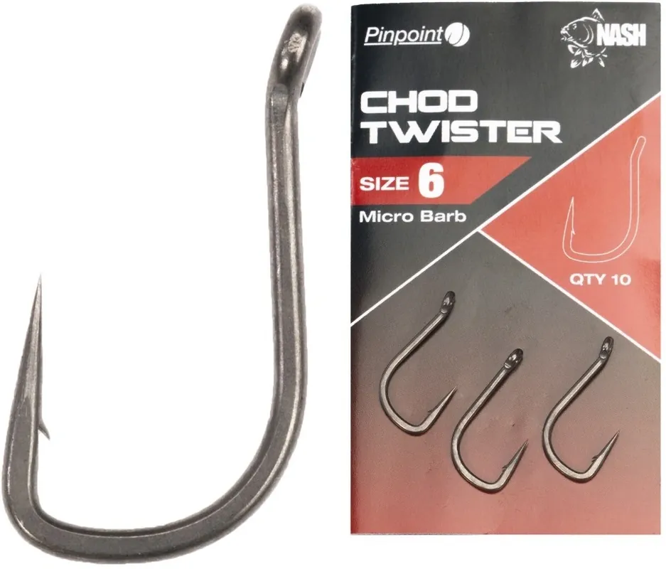 10ks - Háček Nash Chod Twister Micro Barb Velikost 5 | Poslední dny akce