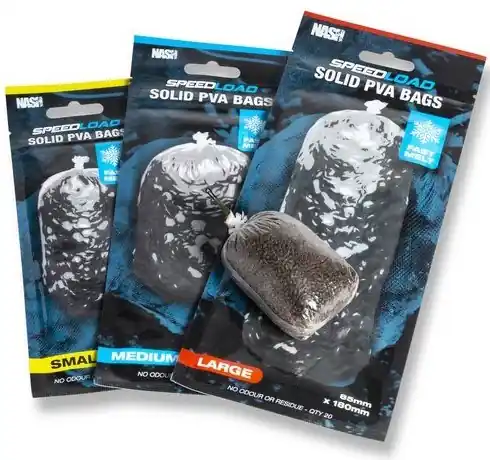 20ks - PVA Sáčky Nash Speedload Solid PVA Bag Fast Melt Small - Poslední kus