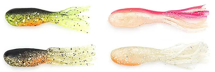 Skvělá nabídka - Set Gumových Gitzit Hard Time Minnows 2" 5cm 1,1gr Smoke Back Clear/Pink Belly