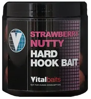 Jen po omezenou dobu | Boilies Vitalbaits Hard Hook Baits Strawberry Nutty 100gr 18mm