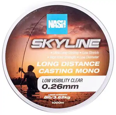 Vlasec Nash Skyline Mono Low Visibility Clear 1000m 0,28mm/4,54kg | Doporučujeme