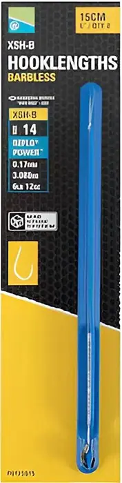 8ks - Návazec Preston XSH-B Spade End Hookengths Barbless 15cm Velikost 10 | Nabídka