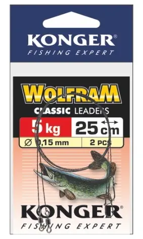 Koupit nyní | 2ks - Wolframové Lanko Konger Classic Leaders 35cm 5kg