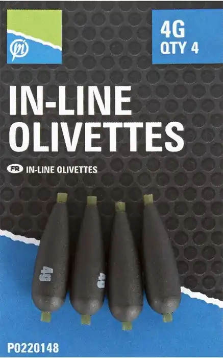 4ks - Torpila Preston Inline Olivettes Hmotnost 1gr | Pouze dnes