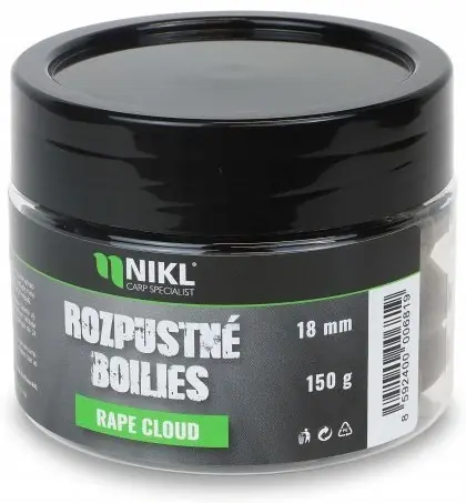Akce - Rozpustné Boilies Nikl Rape Cloud 150gr