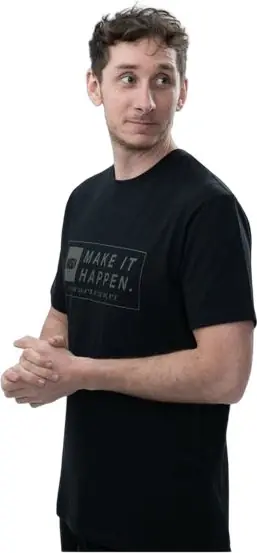 Tričko Nash Make It Happen Coordinates T-Shirt Black Velikost XXL - Výprodej