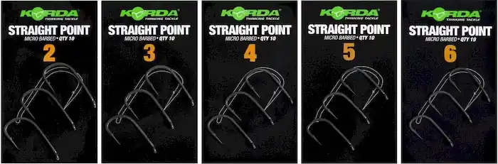 10ks - Háček Korda Straight Point Barbed Velikost 3 | Profesionální kvalita