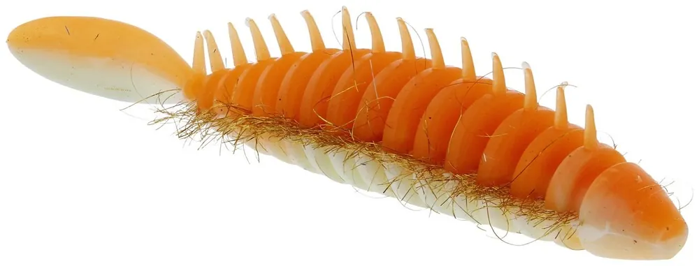 Slevy - 5ks - Gumová nástraha Westin Needle Bug 6,5cm Black/Chartreuse Garlic/Cheese