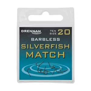 10ks - Háčky bez Protihrotu Drennan Silverfish Match Barbless Velikost 22 | Cena od výrobce