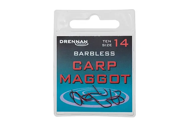 10ks - Háčky bez Protihrotu Drennan Carp Maggot Barbless Velikost 12 | Rychlé odeslání