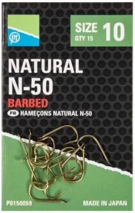 15ks - Háček Preston Natural N-50 Hooks Velikost 12 - Velmi žádaný produkt