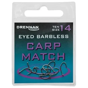 10ks - Háčky bez Protihrotu Drennan Eyed Carp Match Barbless Velikost 20 | Blesková nabídka
