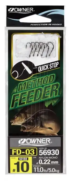 6ks - Návazec Owner Method Feeder FD-03 Velikost 12 - Výhodná nabídka
