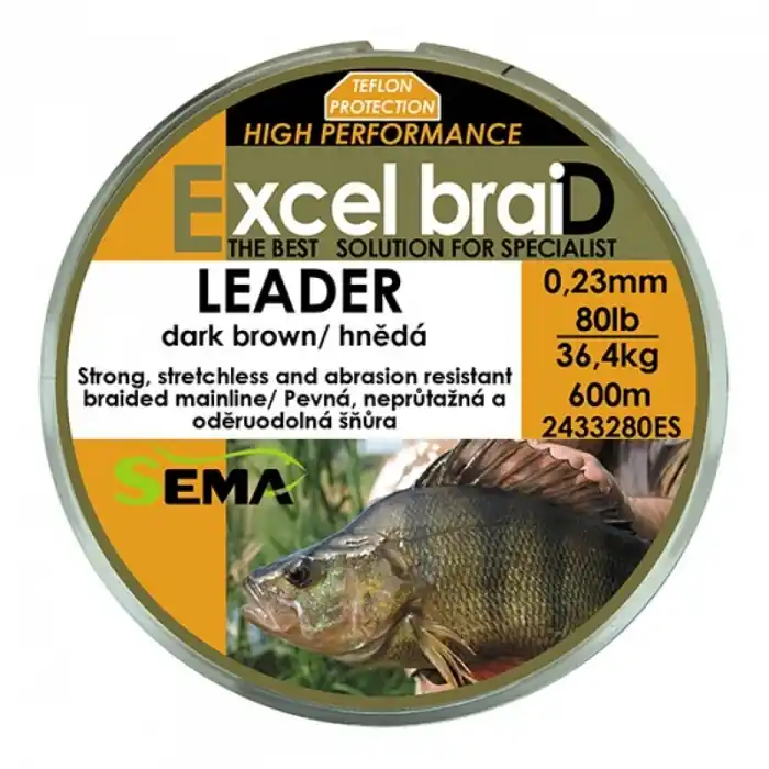 Skvělá cena | Šňůra Sema Leader Hnědá 600m 40lbs/18,2kg