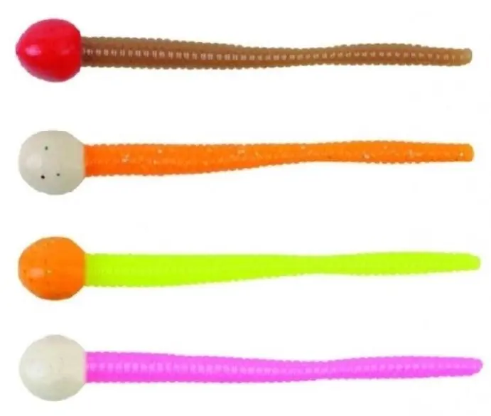 Oblíbený produkt - 13ks - Smáček Berkley PowerBait Floating Mice Tails 8cm Orange Silver/Chartreuse