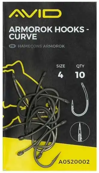 Objednat nyní | 10ks - Háček Avid Carp Armorok Hooks Curve Barbed Velikost 2