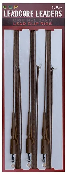 3ks - Návazec ESP Leadcore Lead Clip 1,5m Original Camo - Super cena