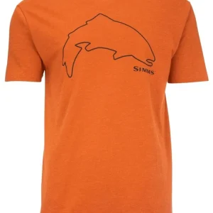 Tričko Simms Trout Outline T-Shirt Adobe Heather - Kupte dnes