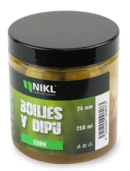 Dipované Boilies Nikl Corn 250ml - Čerstvá novinka