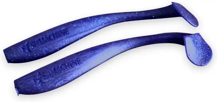 2ks - Gumová Nástraha Fishmachine Longtail Modrá 12cm - Přímo z výroby