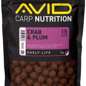 Boilies Avid Carp Crab & Plum 15mm 1kg - Ušetřete nyní