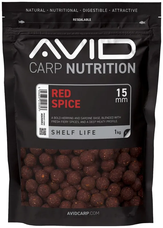 Cena od výrobce | Boilies Avid Carp Red Spice 24mm 1kg