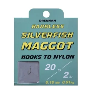 10ks Hotový Návazec Drennan Silverfish Maggot Barbless Vel. 20 / 2lb | Právě v prodeji