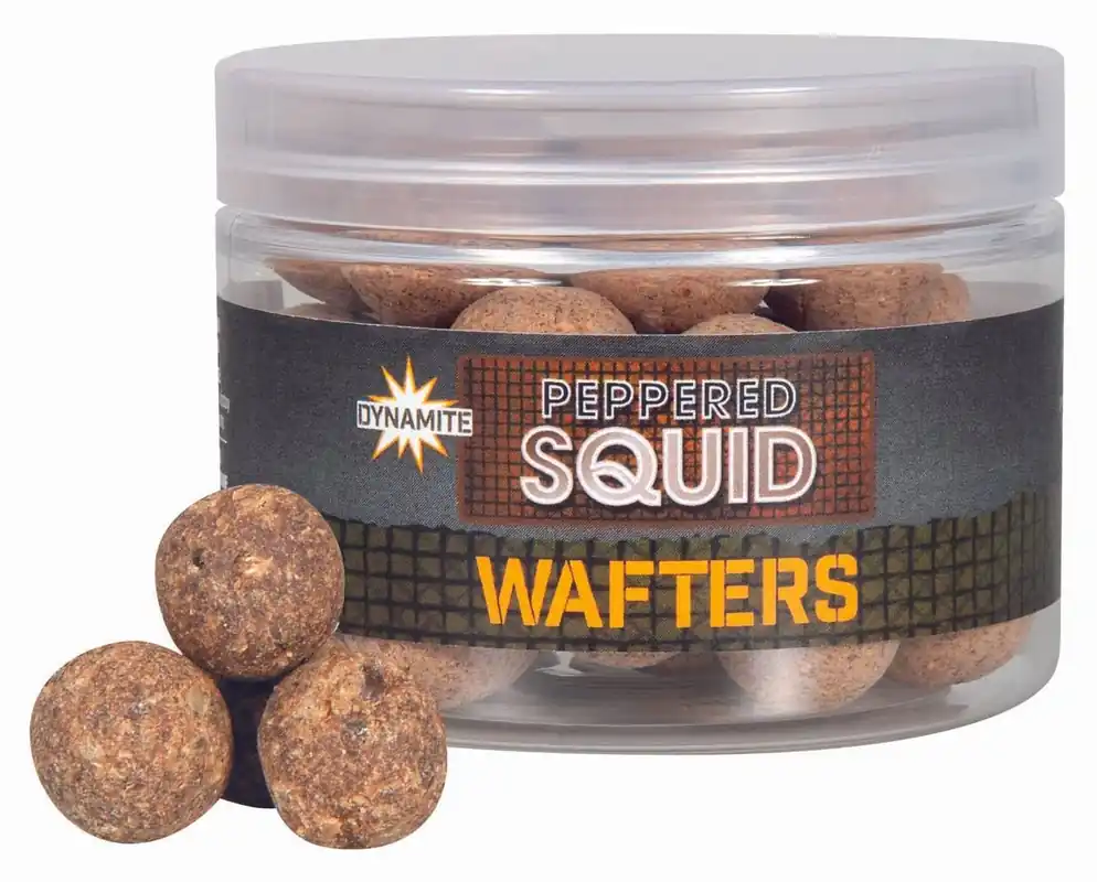 Snadný nákup - Boilie Dynamite Baits Wafters Peppered Squid 15mm