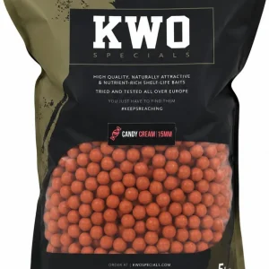 Boilies KWO Candy Cream 5kg 15mm | Akce