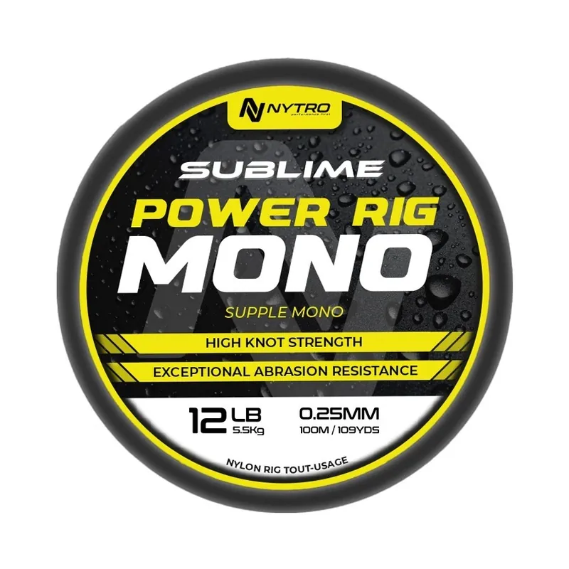 Tovární cena - Vlasec Nytro Sublime Power Rig Mono 100m 0,13mm 1,5kg