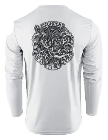 Premium - Tričko Grundéns Aegir LS Tech Tee Grey Mist Velikost S