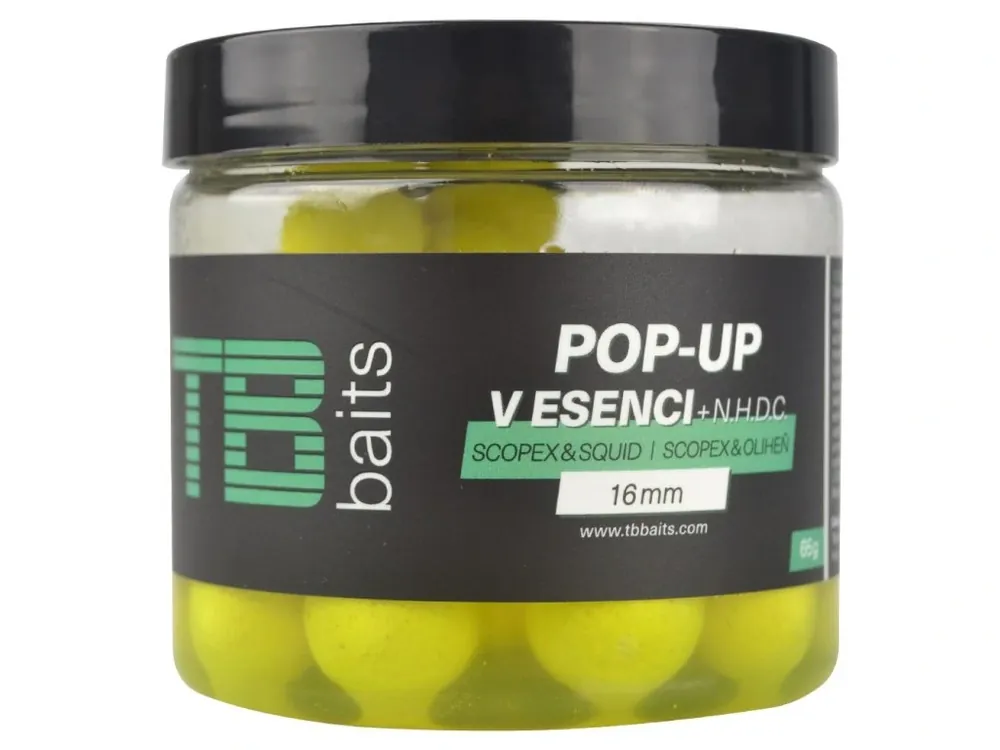 Sleva navíc - TB Baits Boilie Pop-Up Yellow Scopex Squid + NHDC 16mm