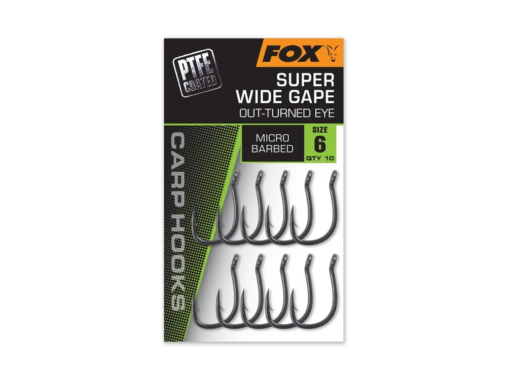 FOX Háčky Super Wide Gape Out-Turned Eye 10ks | Akce