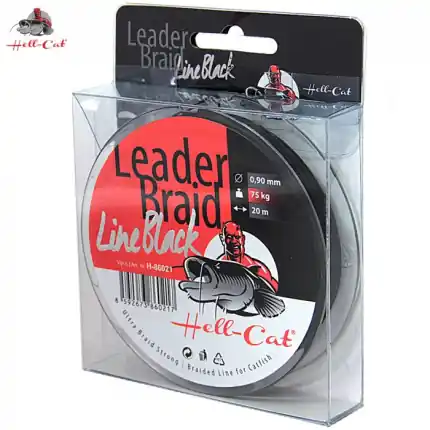 Hell-Cat Návazcová šňůra Leader Braid Line Black 0,90mm, 75kg, 20m - Bezpečná platba