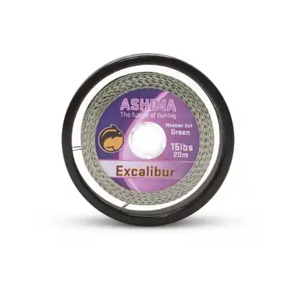 Ashima šňůrky, fluocarbon - Excalibur 15lb zelená 20m - Výhodný nákup