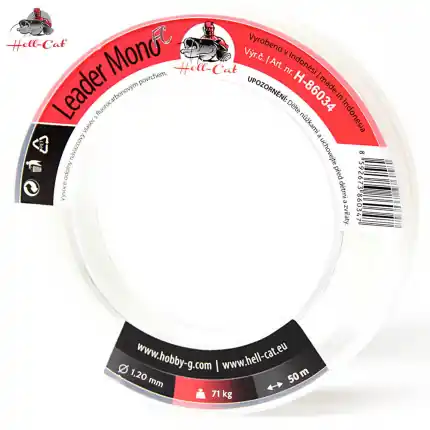 Hell-Cat Vlasec návazcový Leader Mono FC 50m 1,00mm | Super cena