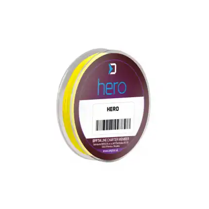 Velmi oblíbený produkt - Delphin Šňůra Hero 8 Fluo Žlutá 0,22mm 17,70kg 15m
